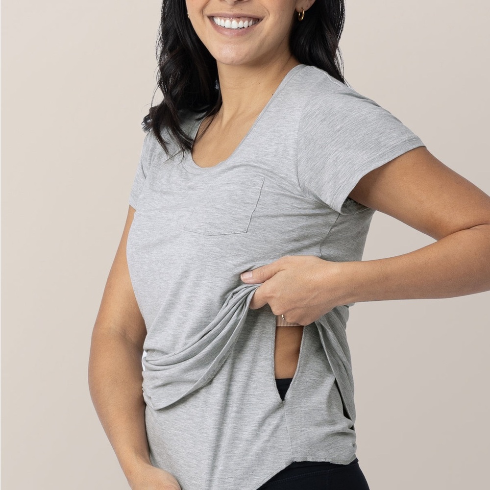 Kindred Bravely Heather Gray Nursing Tee